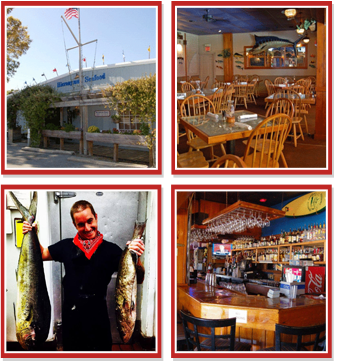 Restaurant and Man Holding Fish